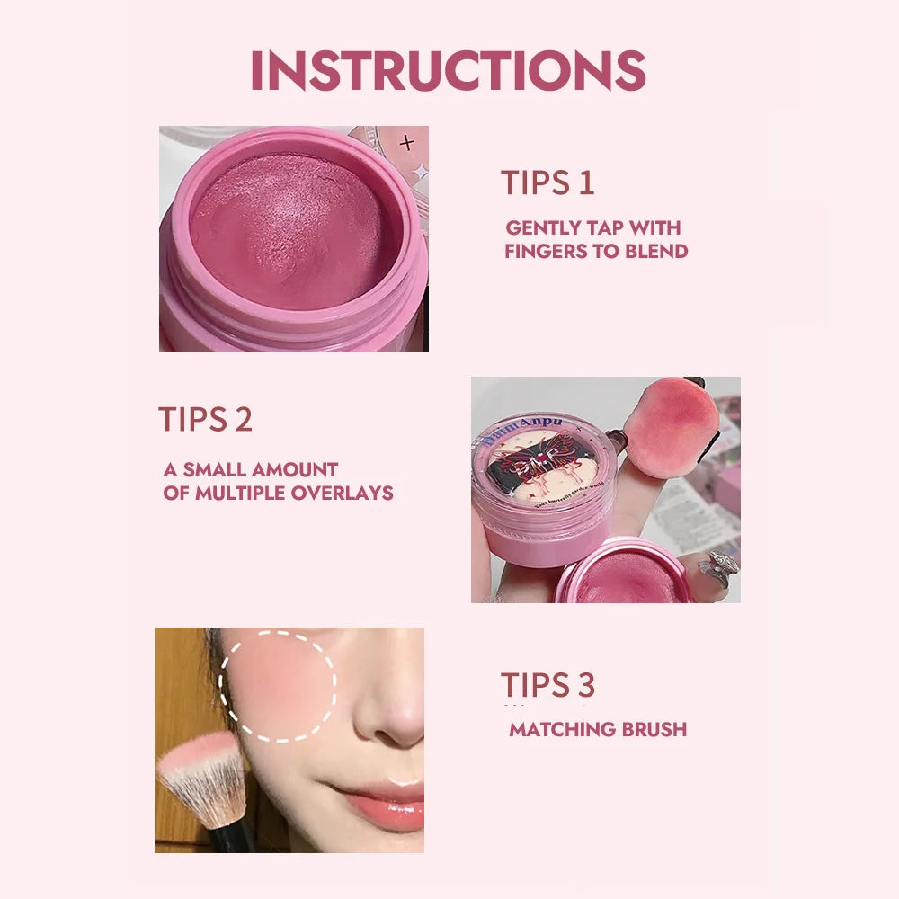 Airy Blush Clay Pigmented Powdery Cream Blusher
Long-Lasting Tender Look Uplifting Color Matte Girlish Blush