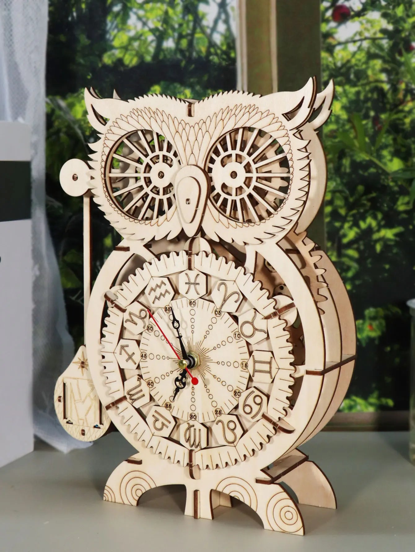 3D Wooden Puzzle Owl Clock Model Kit