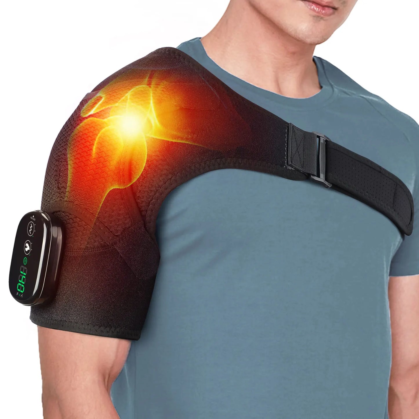 Electric Heating Pad Shoulder Vibration Massager Physiotherapy
Arthritis Joint Pain Relief Belt Elbow Support Brace Thermal Wrap