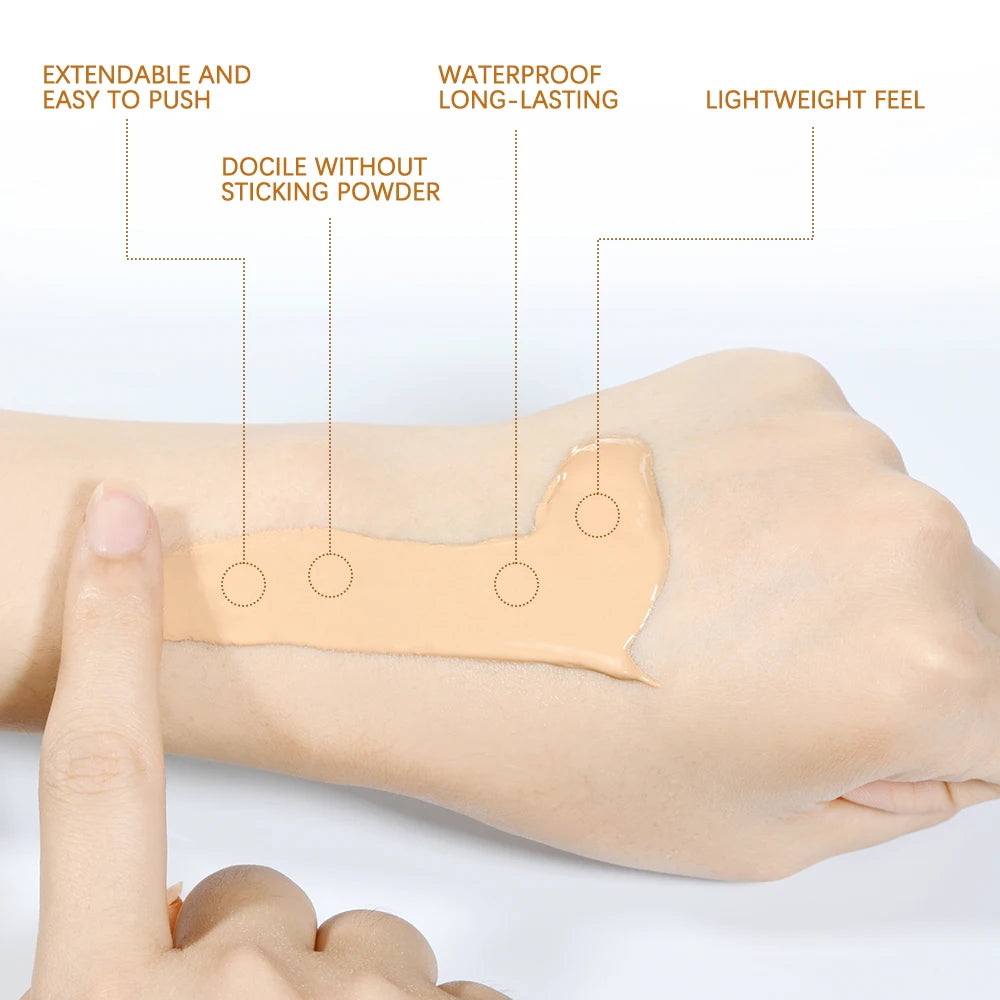 Flawless All Day 6 Color Waterproof Concealer Foundation Full Coverage Long Lasting Moisturizing