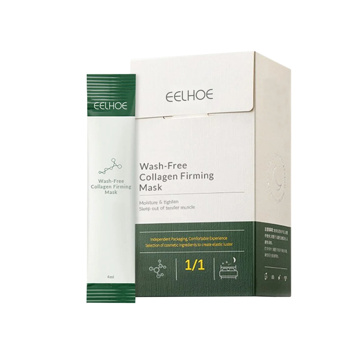 20pcs Korean Collagen Firming Mask Protein
Anti-Aging Hydrating Frozen Wash-Free Face Sleeping Masks for Women Men