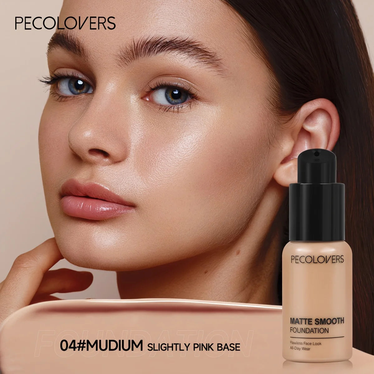 Matte Finish Liquid Foundation - Oil-Control, Waterproof, Full Coverage Concealer for All Skin Tones
