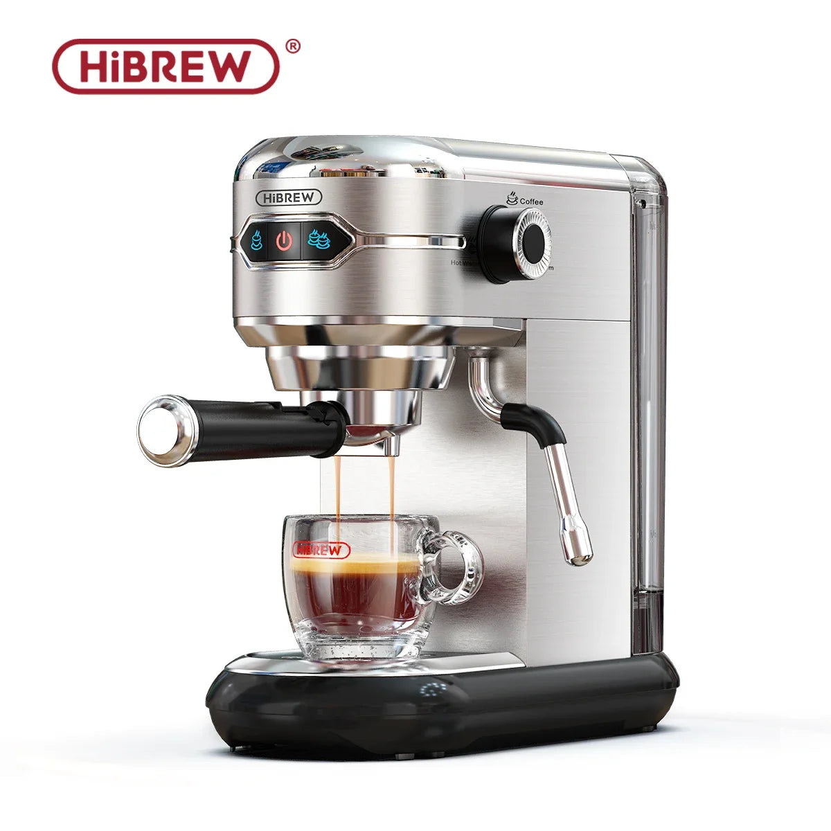 HiBREW Coffee Maker Cafetera 20 Bar Inox Semi Automatic Super Slim
ESE POD & Powder Espresso Machine Hot Water H11