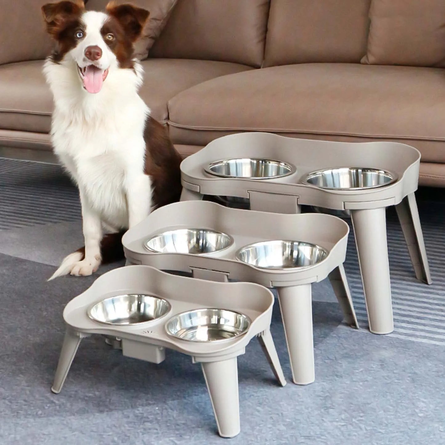 Stainless Steel Elevated Dog Bowl Non-Slip and No Spill
Design Bowl Pet Supplies for Small Medium Large Dogs