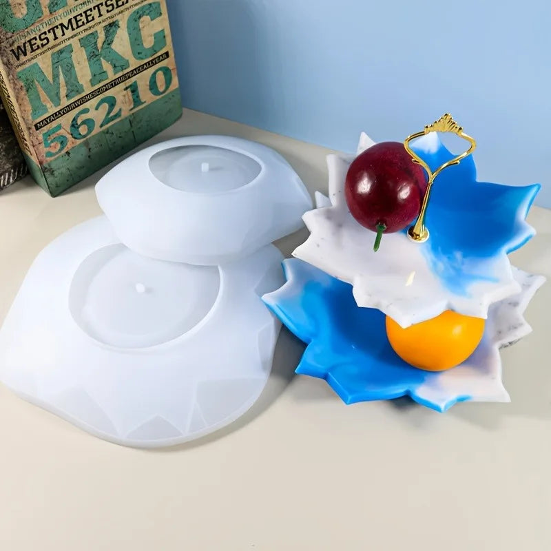 DIY Cake Stand Resin with Tray Molds,
Epoxy Resin Cake Storage
Rack Dish Tray & Casting Mold For Making Cupcake Dessert Platter