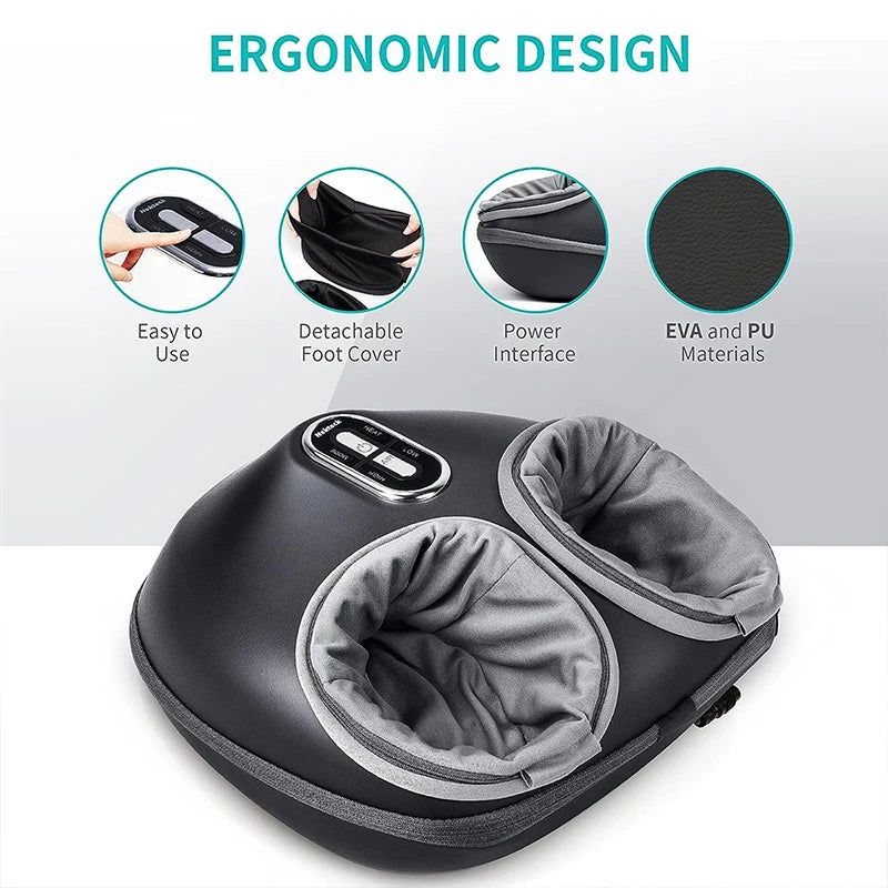 Foot Massager Heating Therapy Air Compression
Shiatsu Knead Roller Muscle Relaxation Electric Foot Massager