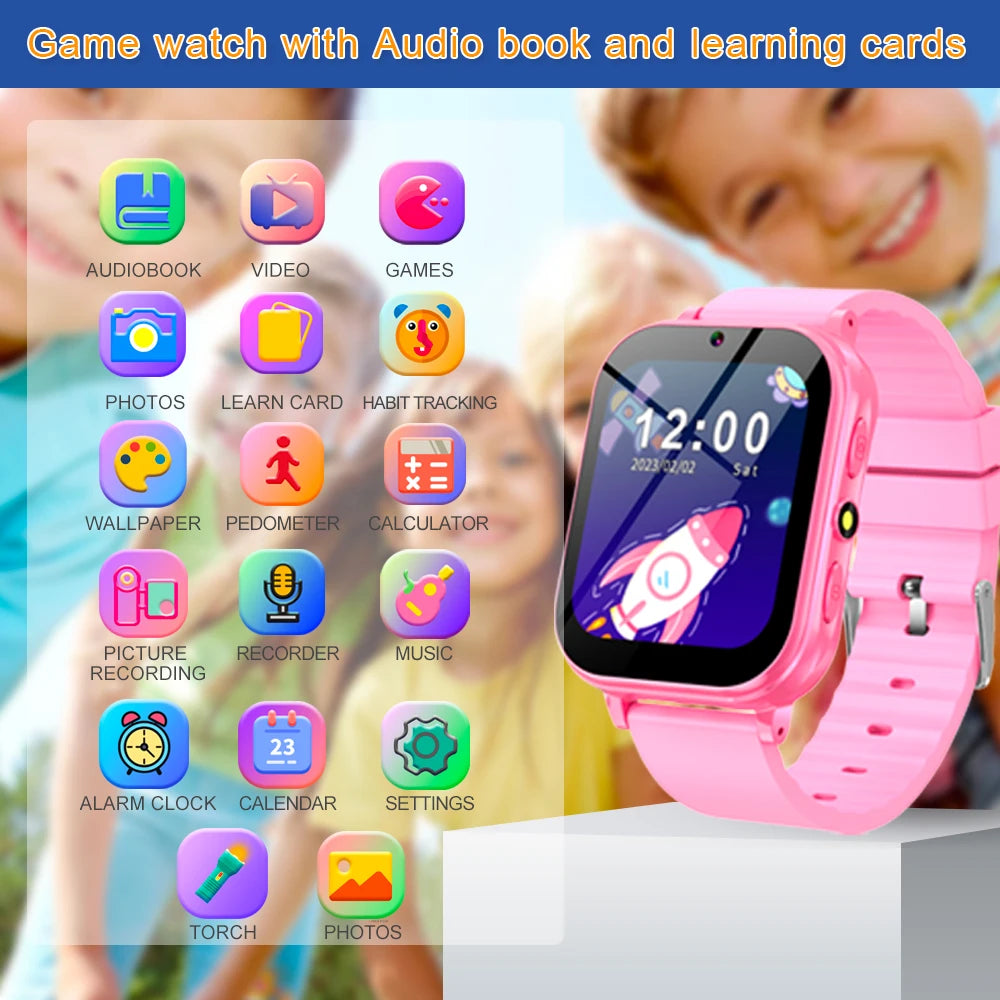 Smart Watch Kids with Puzzle games 300000 pix Camera
Video MP3 music playback for children aged 3 to 12