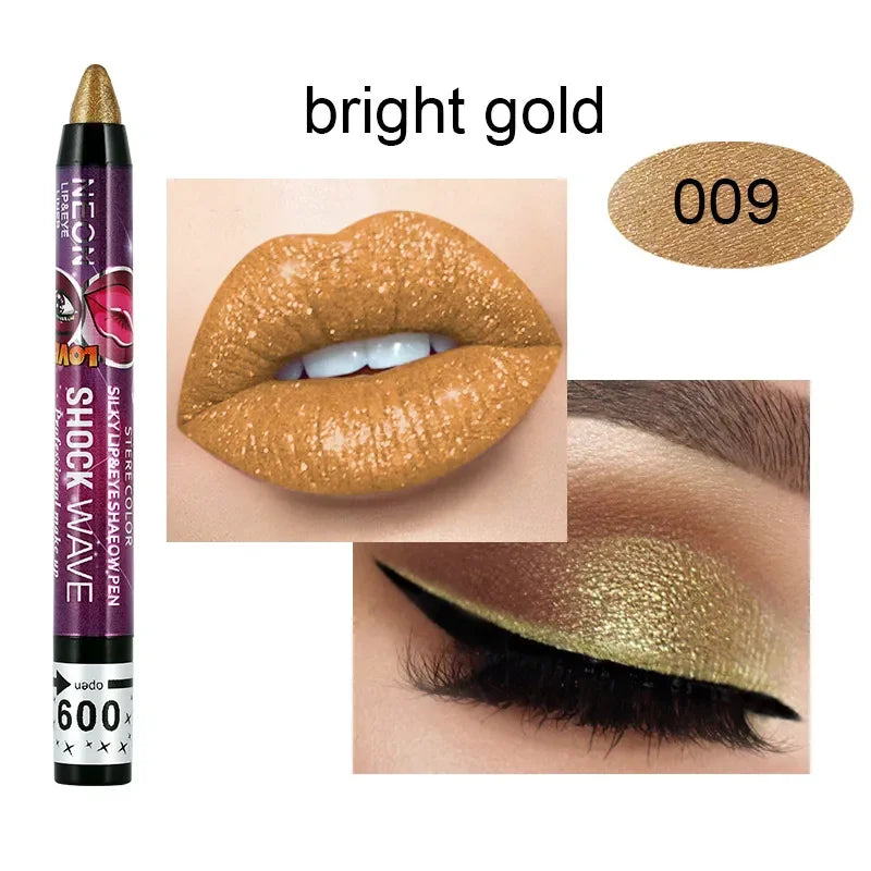 2 In 1 Eyeshadow Lipstick Stick Pencil
Waterproof Glitter Matte Eye Shadow Makeup Pigment Eyeshadow Pen