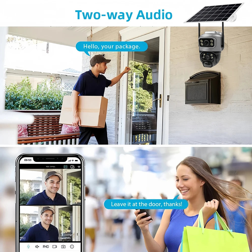 WiFi Wireless Body Detection Dual Lens Intelligent
Security CCTV 8MP HD Monitor Camera