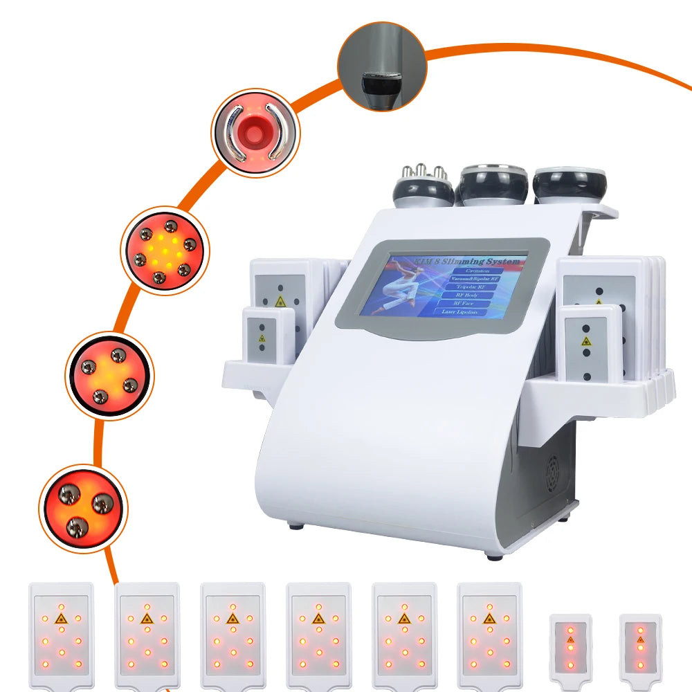 Ultrasonic 40K Cavitation Machine Vacuum Weight Loss Body Slimming Device
Anti-cellulite Fat Burner Cellulite Massage Equipment