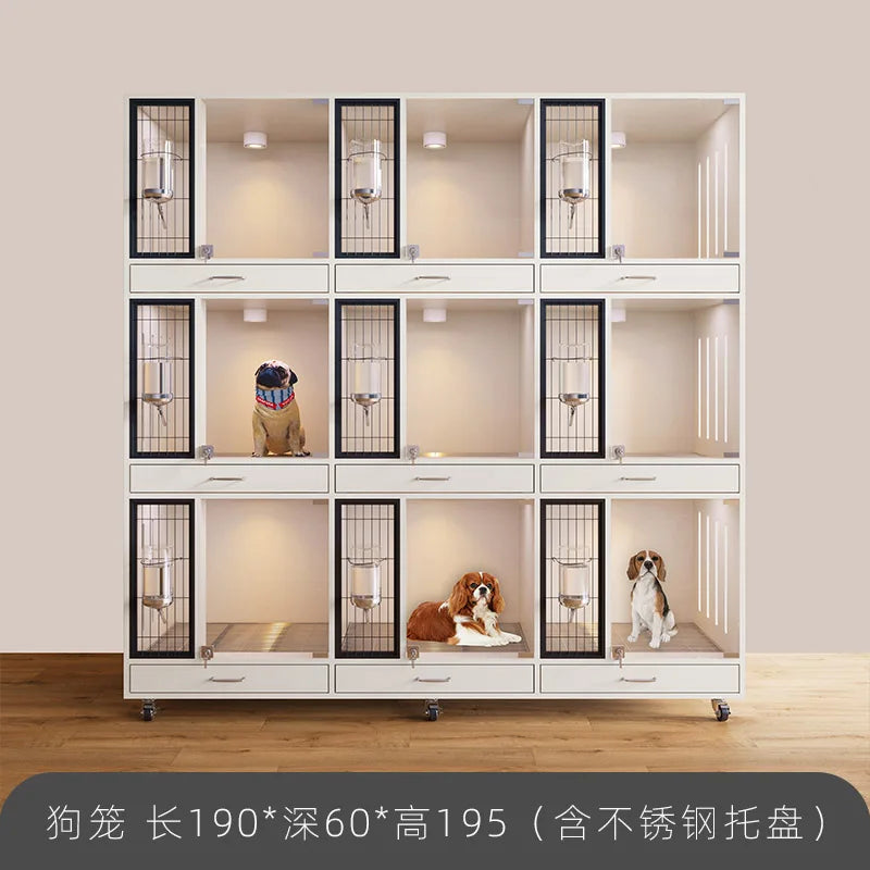 Pet Cabinet Customized Pet Dog Foster Cage Solid Wood Cage Display Cabinet Pet Store Care
