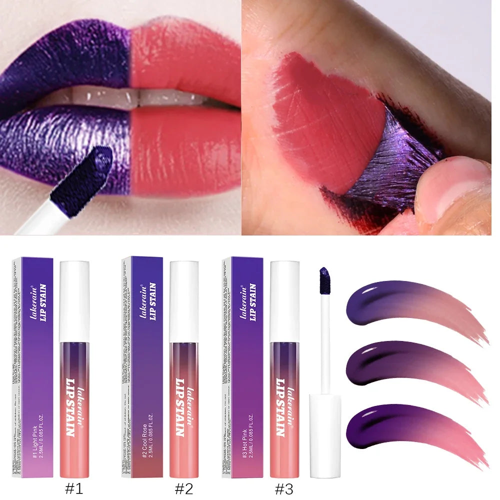 Metallic Tear-Off Lip Stain Matte Tattoo Dyed Lip Tint Peel-Off Liquid Lipstick