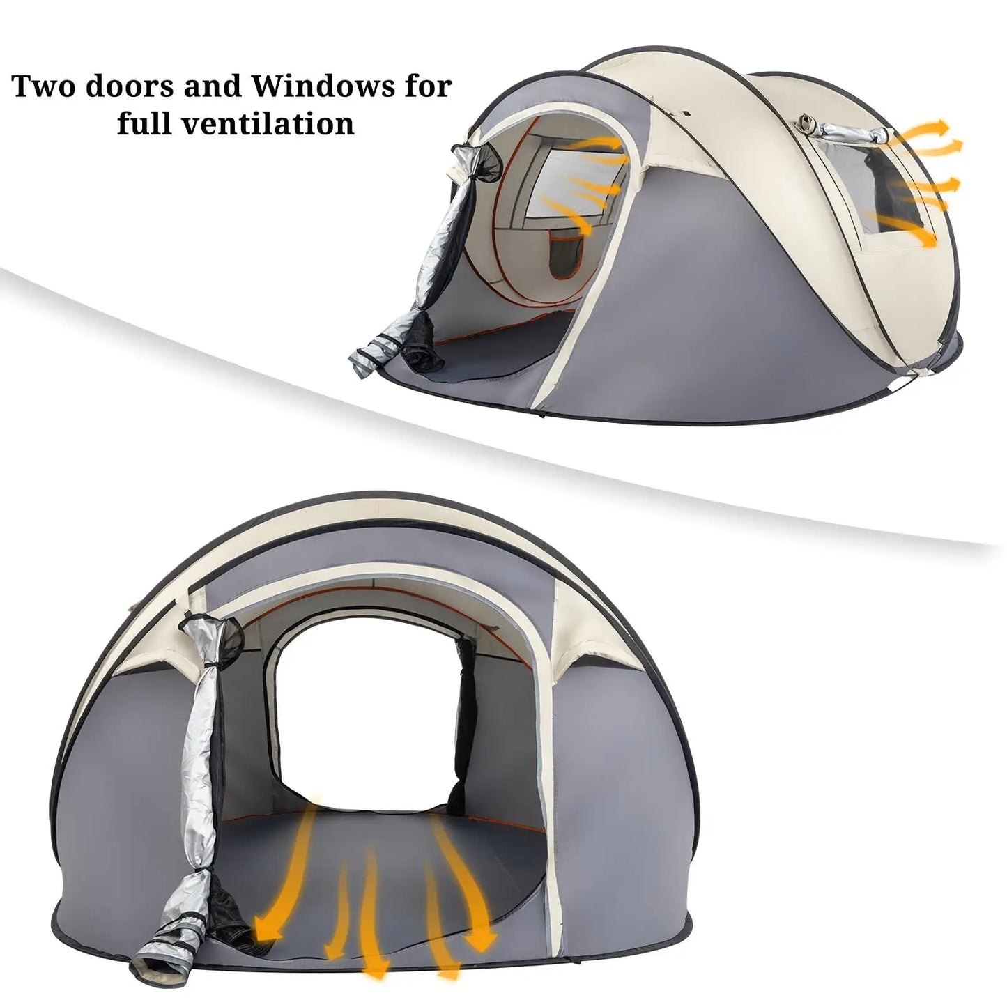 4-Person Pop-Up for camping Tent - Quick Setup