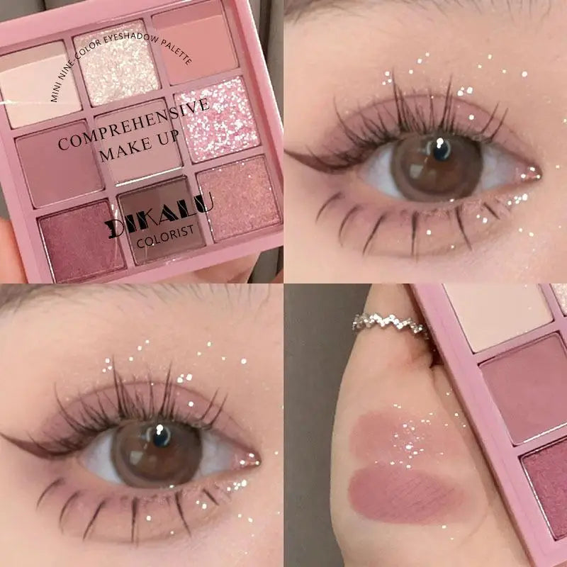 9 Colors Glitter Snowflake Eyeshadow Palette Dream Girl
Pearly Eye Shadow Matte Matte Highlights Cool Tone Charming Eyes Makeup