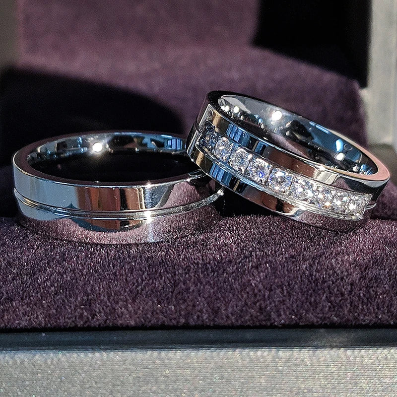 titanium Rings Men And Women Jewelry Coupl3 wedding bands love Rings