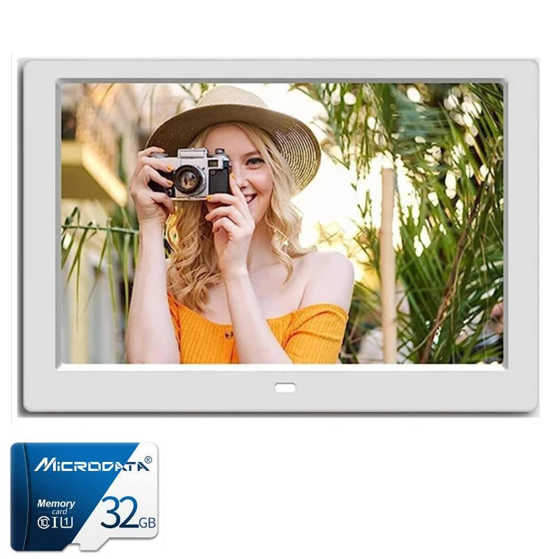 10 Inch Digital Photo Frame with 1280x800 IPS
Screen Digital Picture Frame with 1080P Video Music Slideshow
