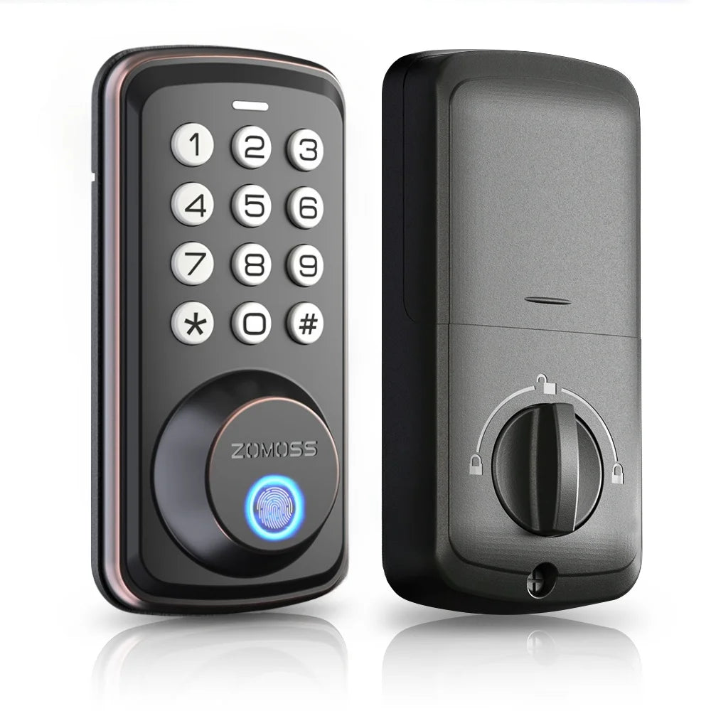 Fingerprint Keyless Entry Door Lock Deadbolt
Two Back-up Keys, 20 Touch Locking And 20 User Codes, No handle