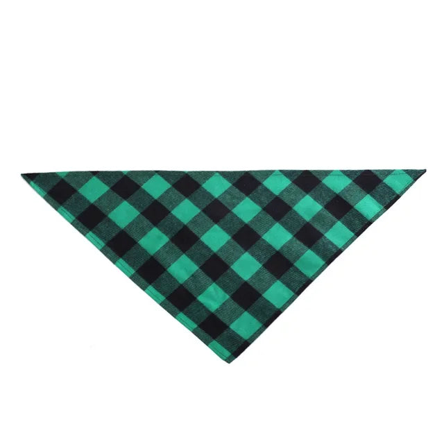 Personalized Plaid Dog Bandana Custom Name Dog Bandana