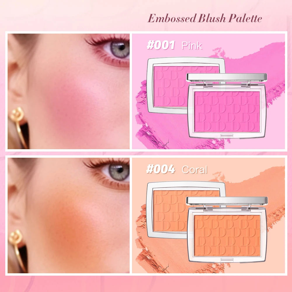 Hot Matte Embossed Blush Palette Rosy Blusher Facial Blush Powder
High Pigmented Pink Coral Rouged For Cheeks Smooth Cosmetics