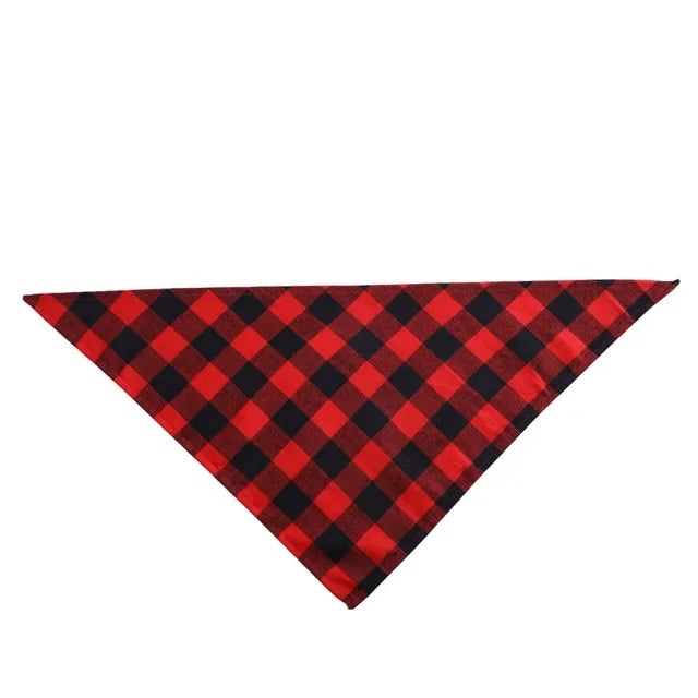 Personalized Plaid Dog Bandana Custom Name Dog Bandana