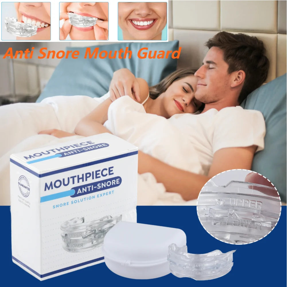 Mouth Guard Anti-Snoring Teeth Bruxism Mouthguard
Improves Sleep Teeth Bruxism Sleep and Apnea Snoring Device Stops Snoring