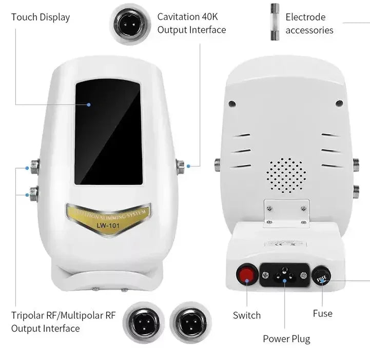 3in1 40K Cavitation Ultrasonic Weight Loss Lifting Wrinkle Firming Skin Slimming Body Massage Shaping Beauty Instrument