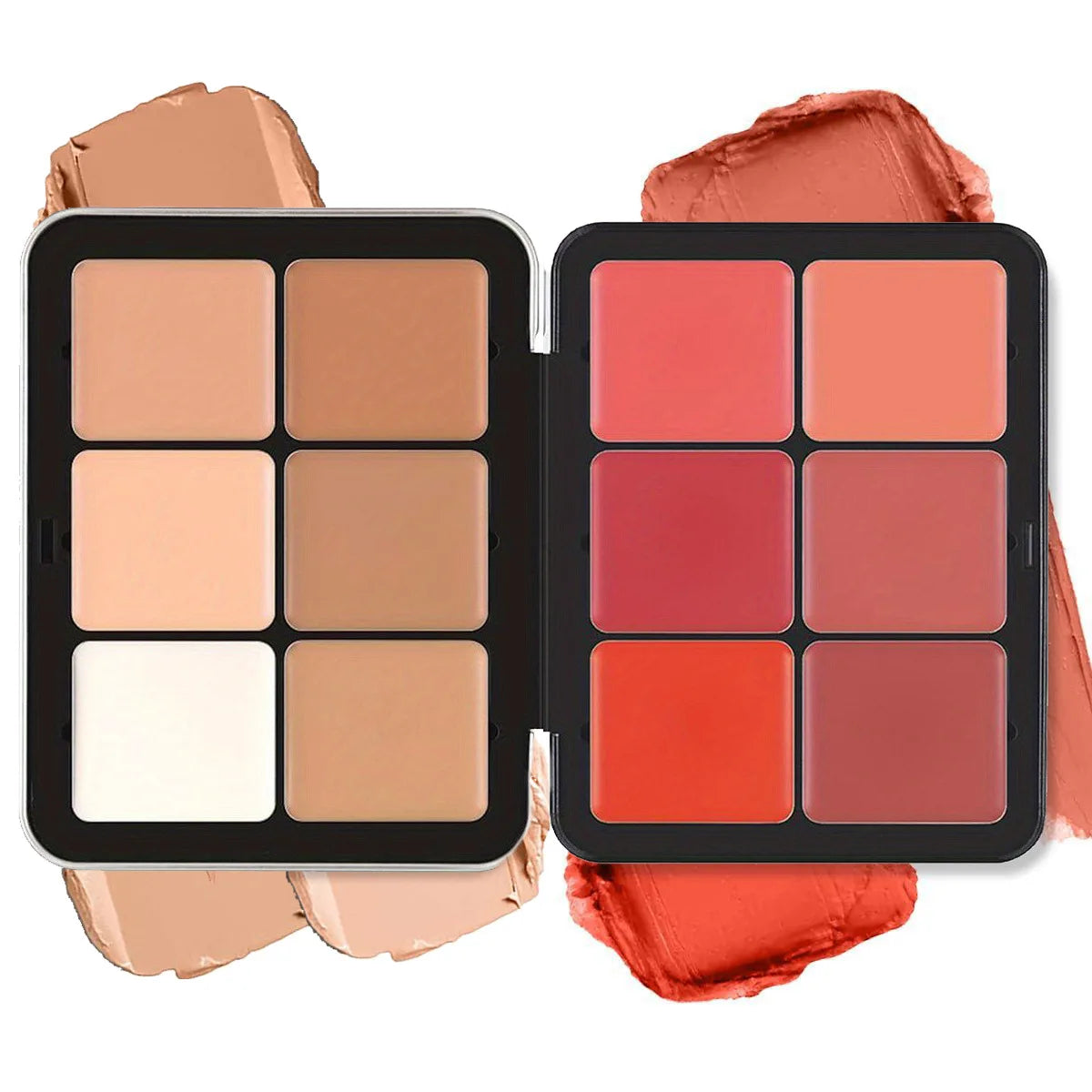 12-Color Iron Box Blusher Pallet Multi-Color Cream Blush Pallet Concealer
Contour and Highlighter Palette Makeup Blush Face