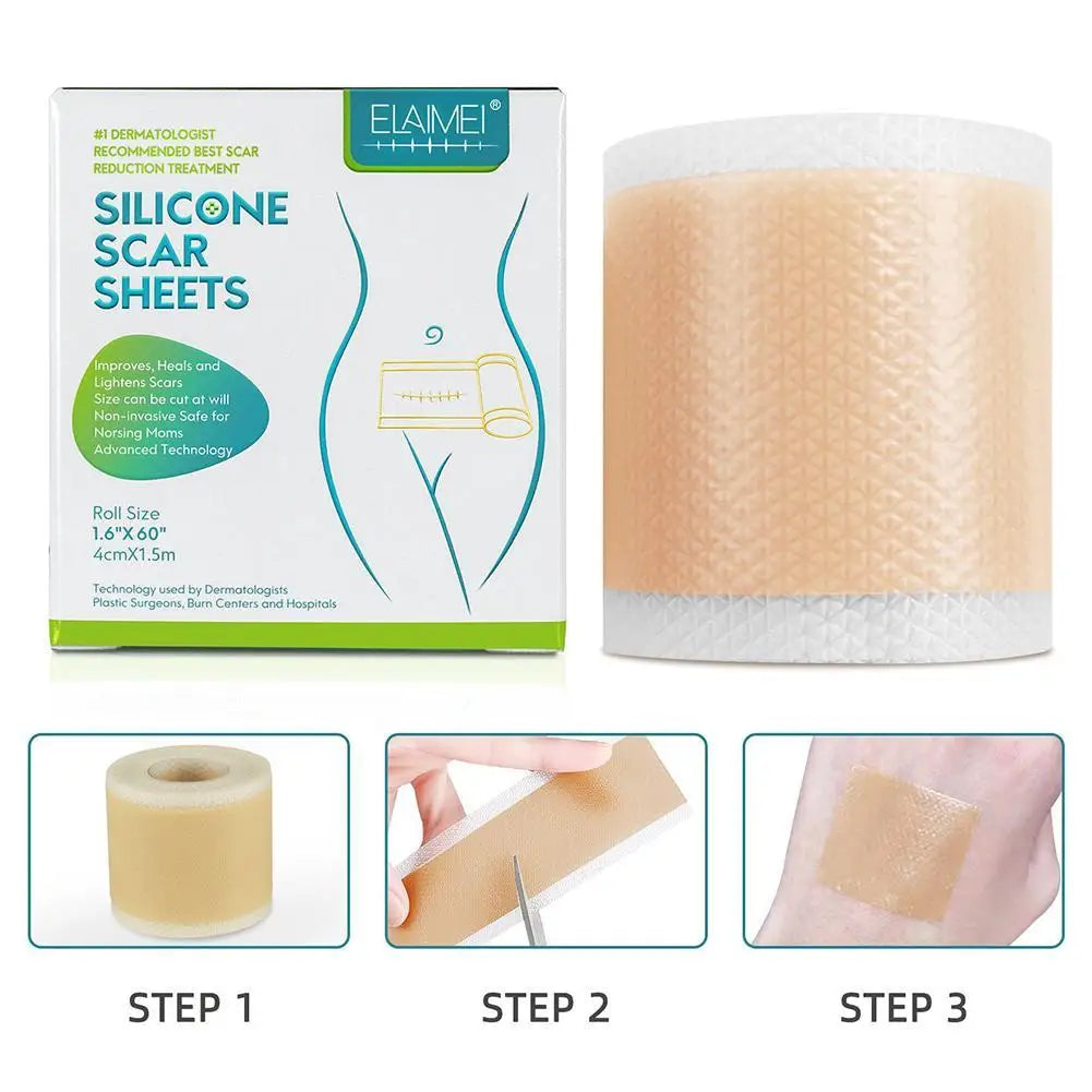 150cm Silicone Gel Scar Sheet Patch Treatment Removal Tape Acne Trauma Burn Scar Cover Skin Repair