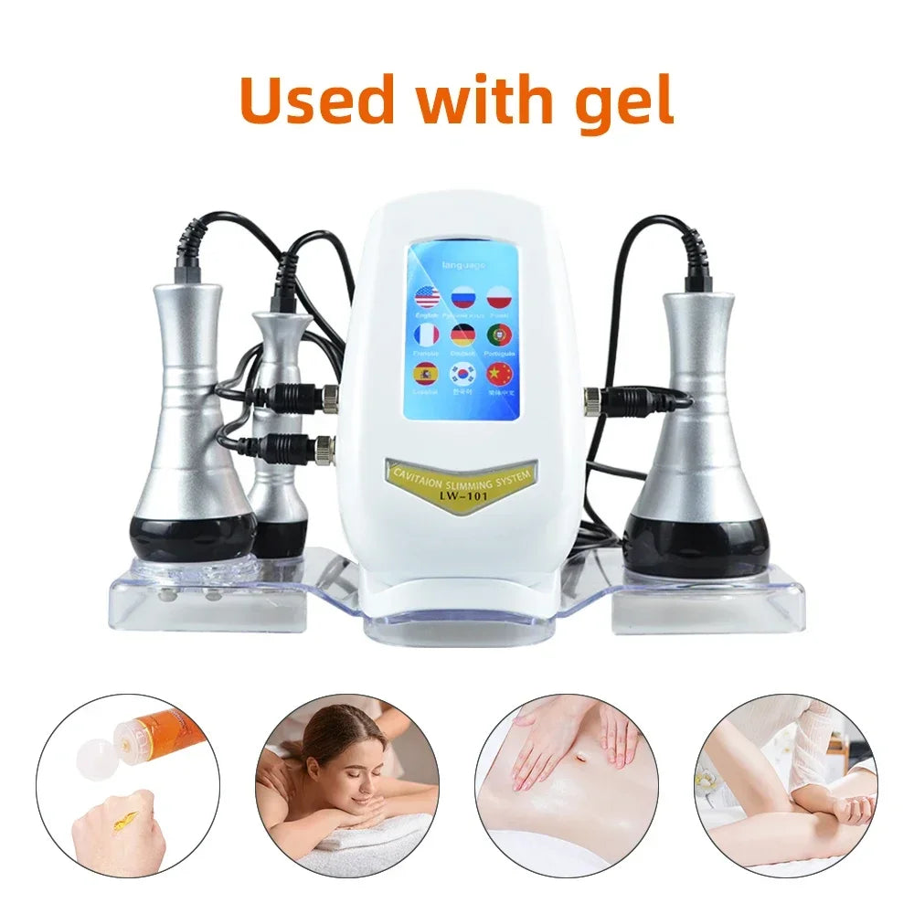 3-in-1 Vacuum 40K Slimming Cavitation Machine Skin Tightening And Anti Wrinkle Beauty Equipment(Fast Shipping)