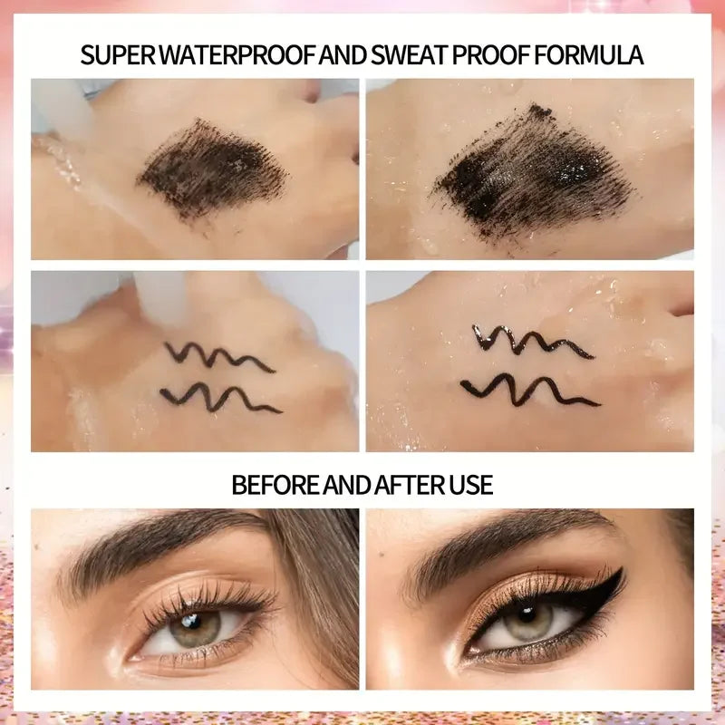4D Mascara & Liquid Eyeliner Kit,Waterproof,Sweat-Proof,
Smudge-Proof, Long Lasting, Quick Drying Perfect Eyes Makeup Set Gifts