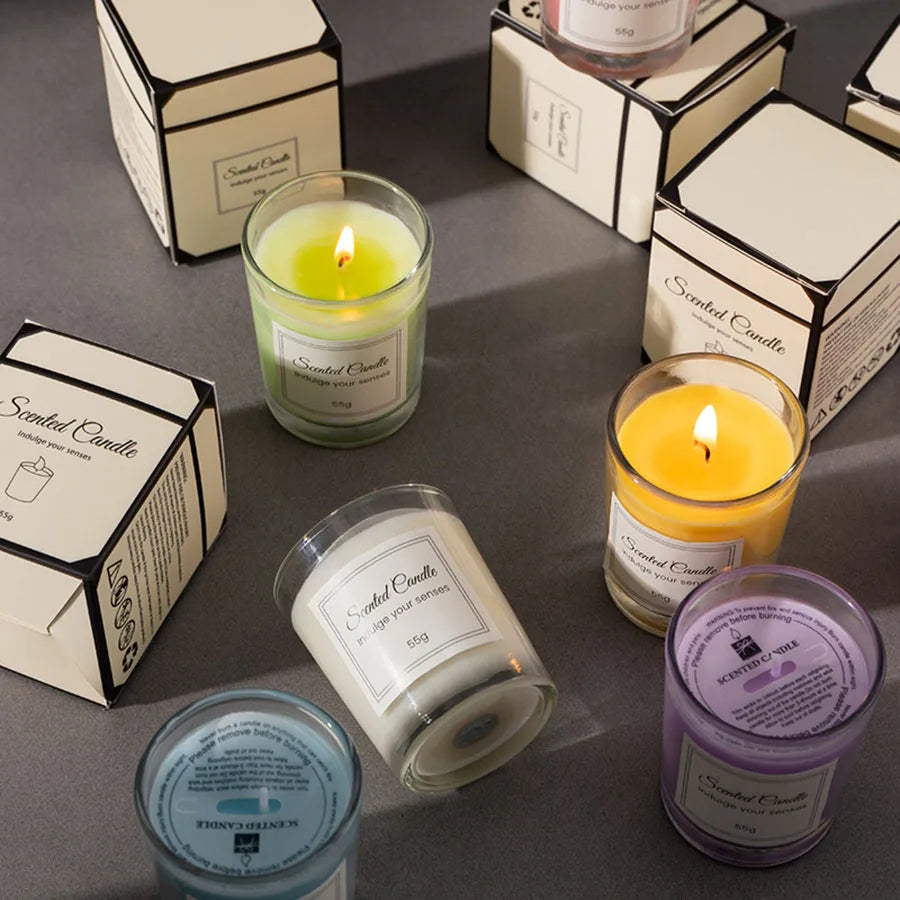 Aromatherapy Candle Premium Gift Box Glass
Handmade Soy Wax Smokeless Creative Aromatherapy Candle