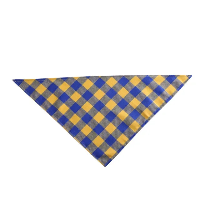 Personalized Plaid Dog Bandana Custom Name Dog Bandana