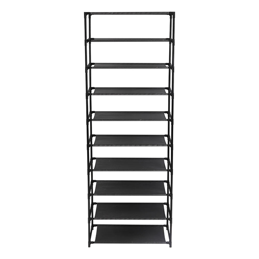 10 Tier Stackable Shoe Rack Storage Shelves
Stainless Steel Frame Holds 50 Pairs Of Shoes