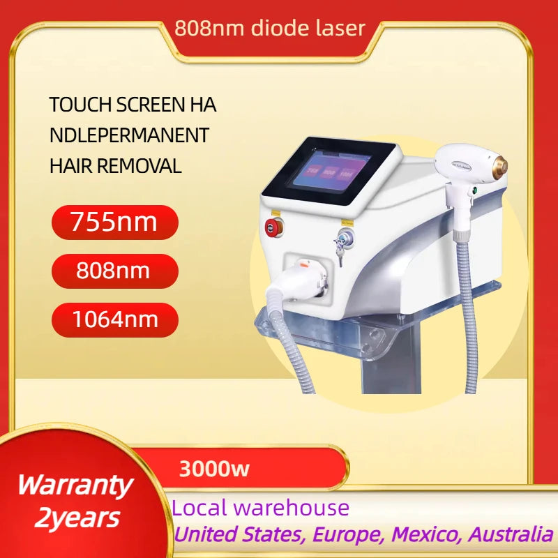 Diode Laser Multi Wavelengths Hair Removal Machine
Painless Laser Epilator Face Body Hair Removal