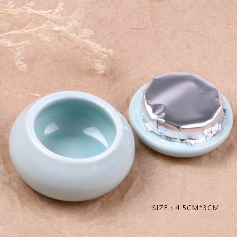 1PCS Japanese Style Nails Bowl With Lid Nail Art Acrylic Liquid Powder Beauty Disinfection Ceramics Manicure For Nails Salon