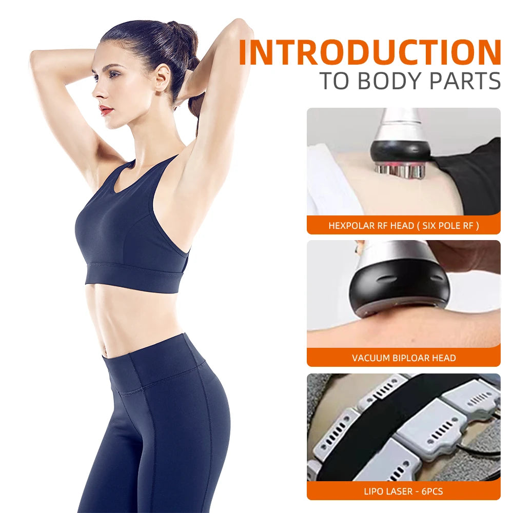 Ultrasonic 40K Cavitation Machine Vacuum Weight Loss Body Slimming Device
Anti-cellulite Fat Burner Cellulite Massage Equipment