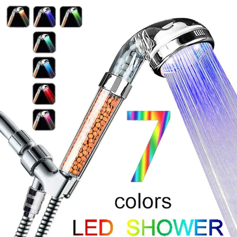 High Pressure 7-color Shower Head \