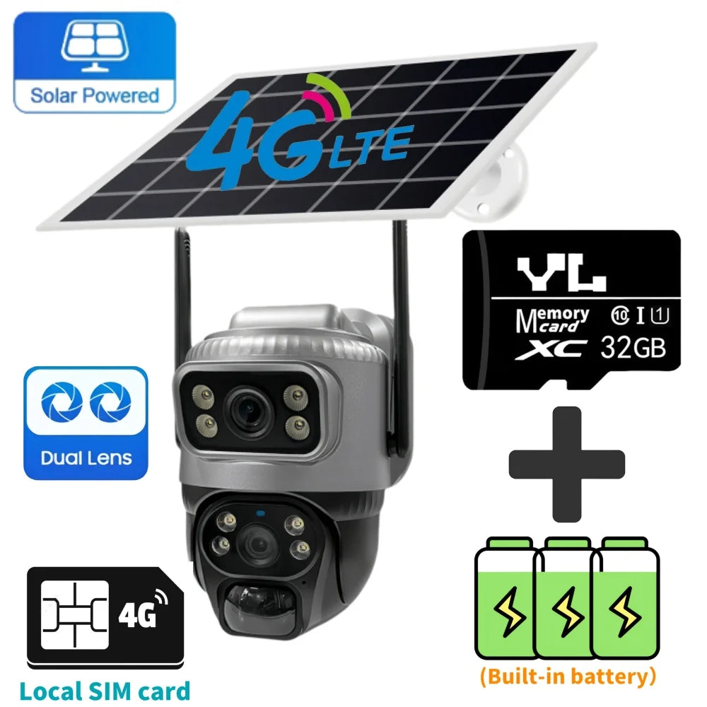 WiFi Wireless Body Detection Dual Lens Intelligent
Security CCTV 8MP HD Monitor Camera