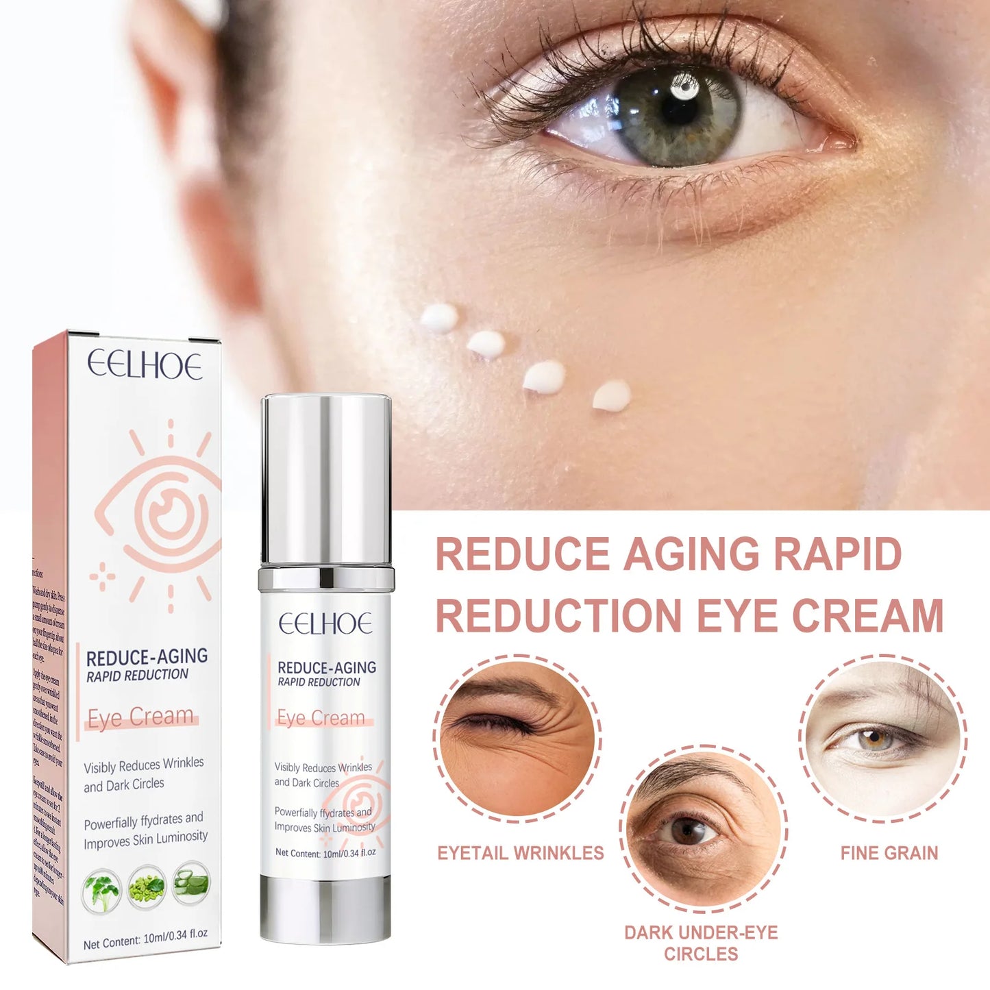 Skin Firming Eye Cream Lightening Dark Circle Eye Bags Diminish Fine Lines Puffiness Moisturizing Lifting Brightening Skin Care