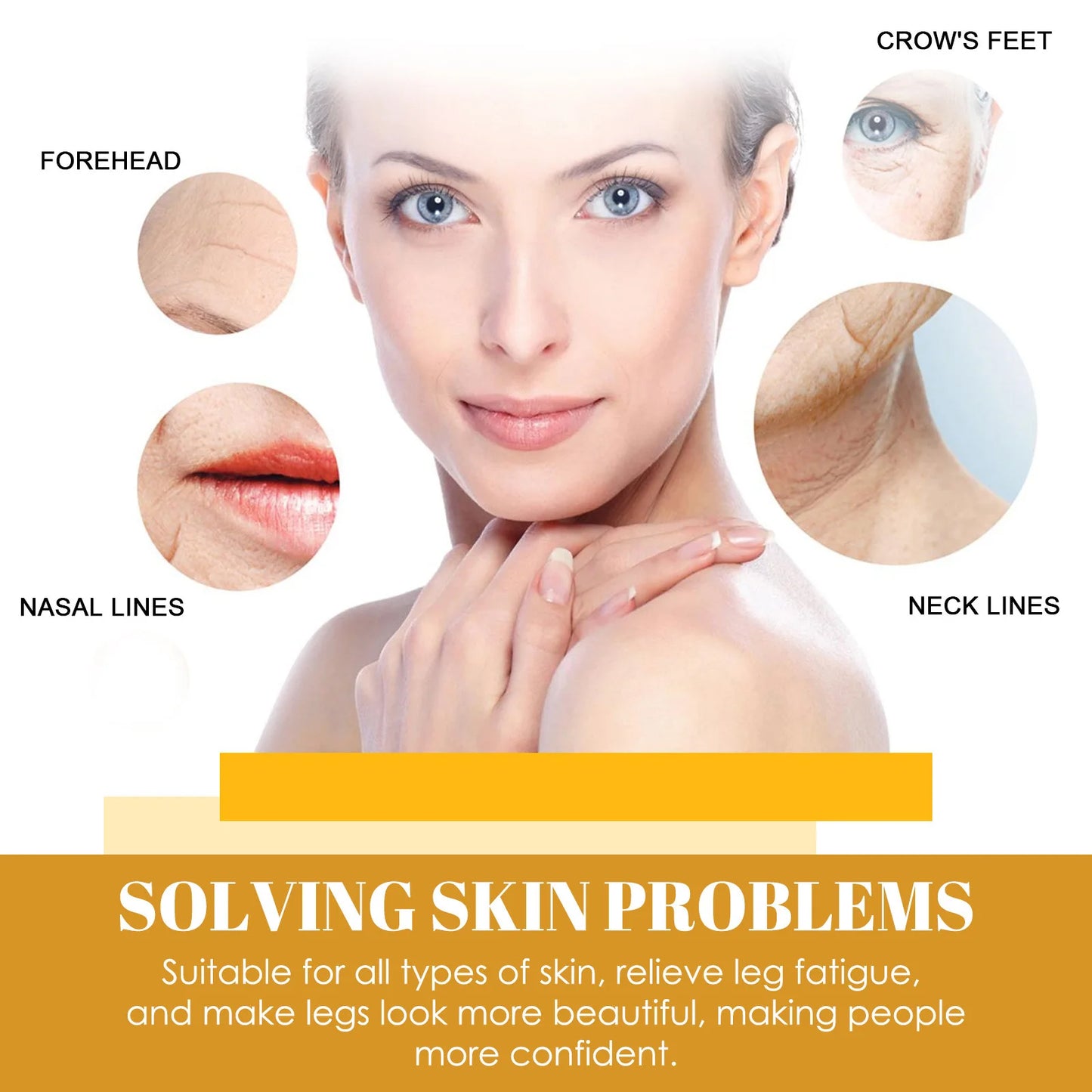 5 In 1 Anti Aging Serum Fade Fine Lines Tighten Remove Dark Spot Pore Shrinking