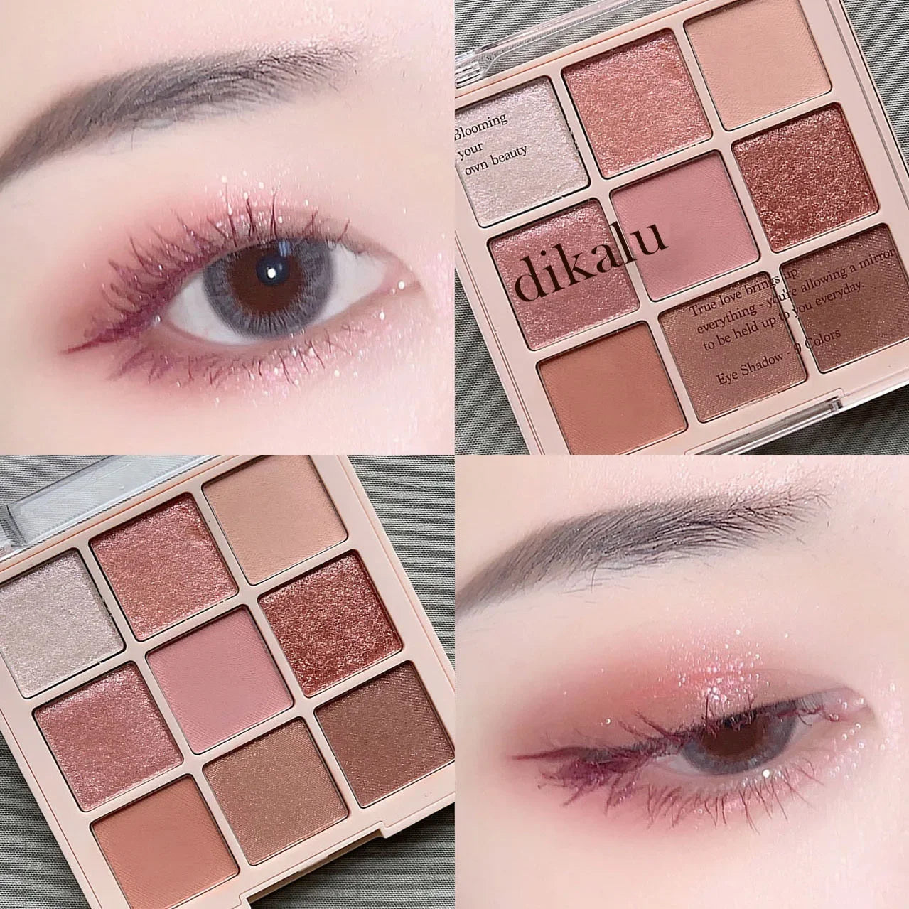 9-Color Eye Shadow Palette Glitter Pearly Eyeshadow Palette Nude