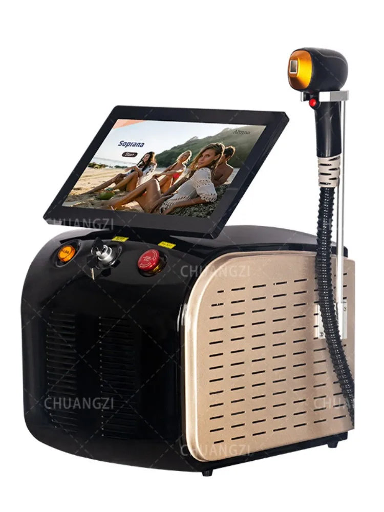Portable Diode Ice Titanium Laser Hair Removal Machine
Professional Permanent Alexandrite Device 808nm 5 Waves