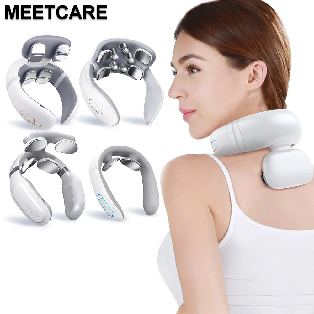TENS Back Neck Massager, Heated Wireless Shoulder Massage,