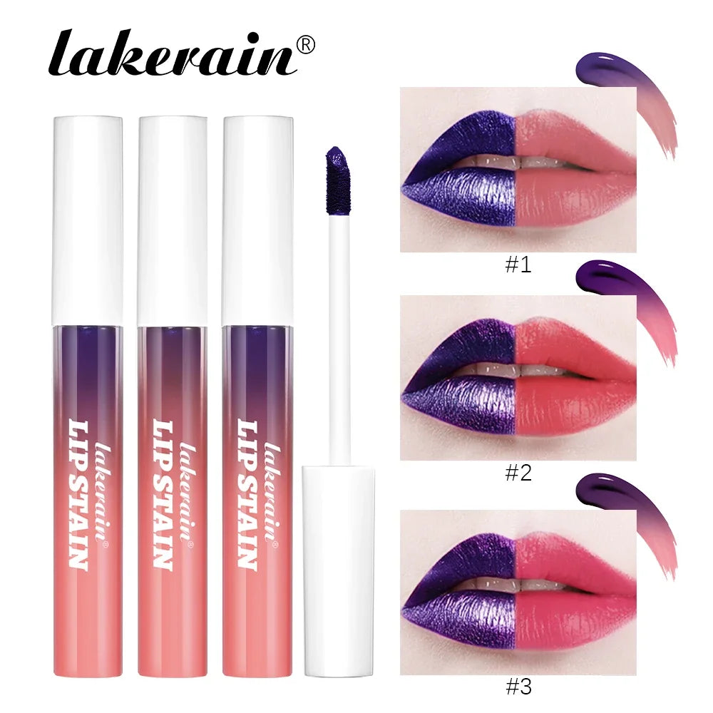 Metallic Tear-Off Lip Stain Matte Tattoo Dyed Lip Tint Peel-Off Liquid Lipstick