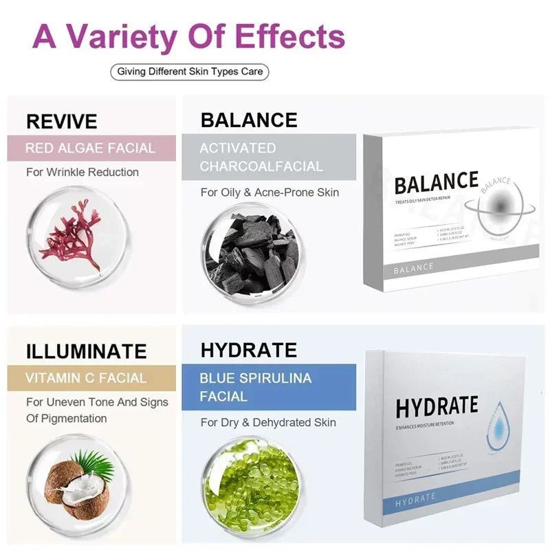 Facial Oxygen Bubble Machine REFILLS rOxygen Jet Serum Gel Facial Massage Exfoliate Rejuvenation