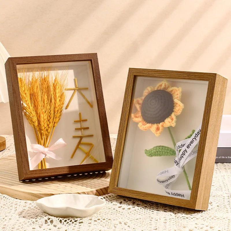 Transparent Floating Dried Flower Picture Frame Depth 5cm