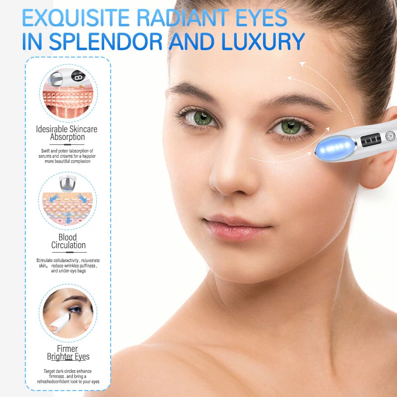 Eye massage introducer lightens dark circles eye bags
vibration heats
