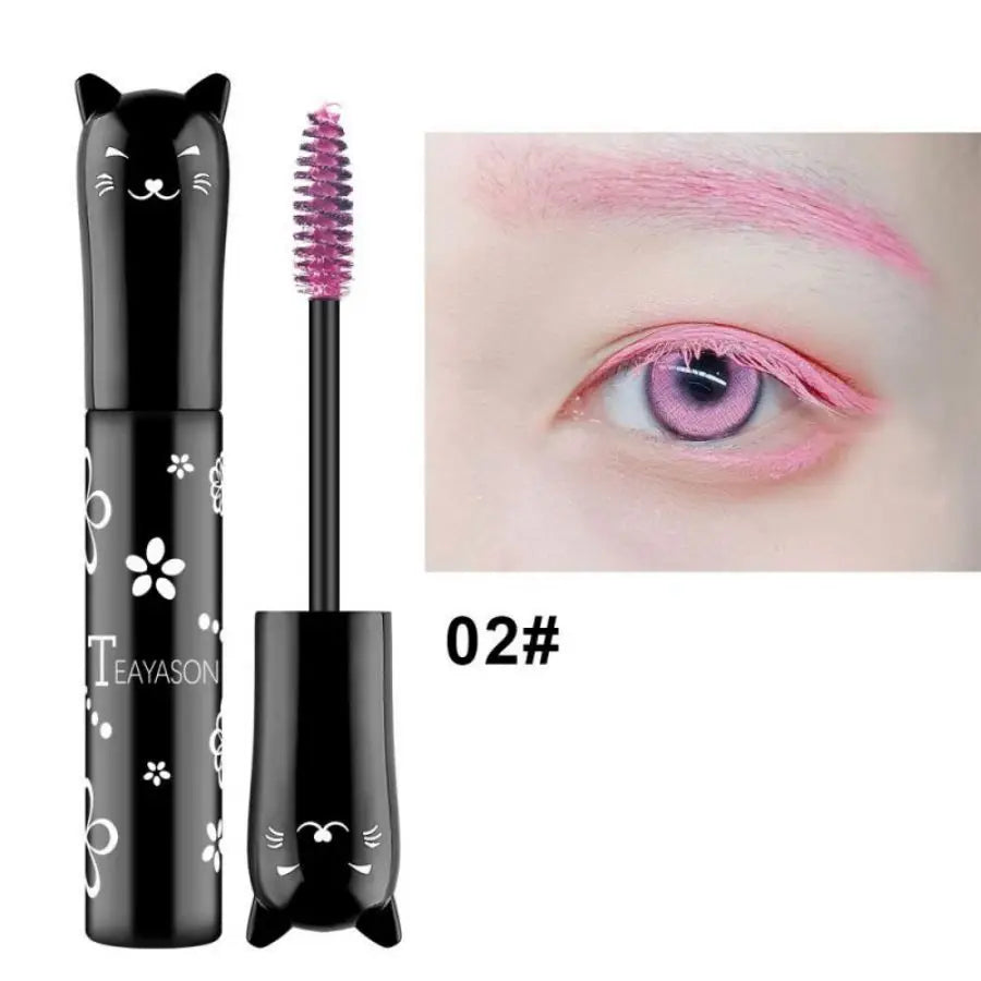 6-Colorful Mascara with Large Brush Head, Easy to Color,
Non-Clumping, Non-Fading Mascara, White Purple, Sapphire Blue, Silver Coffee