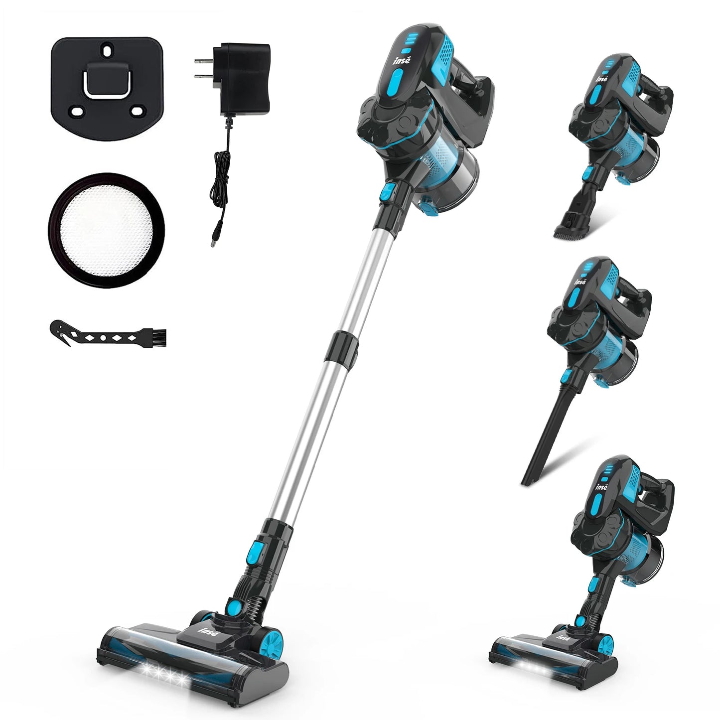 Cordless Vacuum Cleaner, 20KPa Stick Vacuum up to 6-in-1 Cordless Stick Vacuum for Household Cleaning