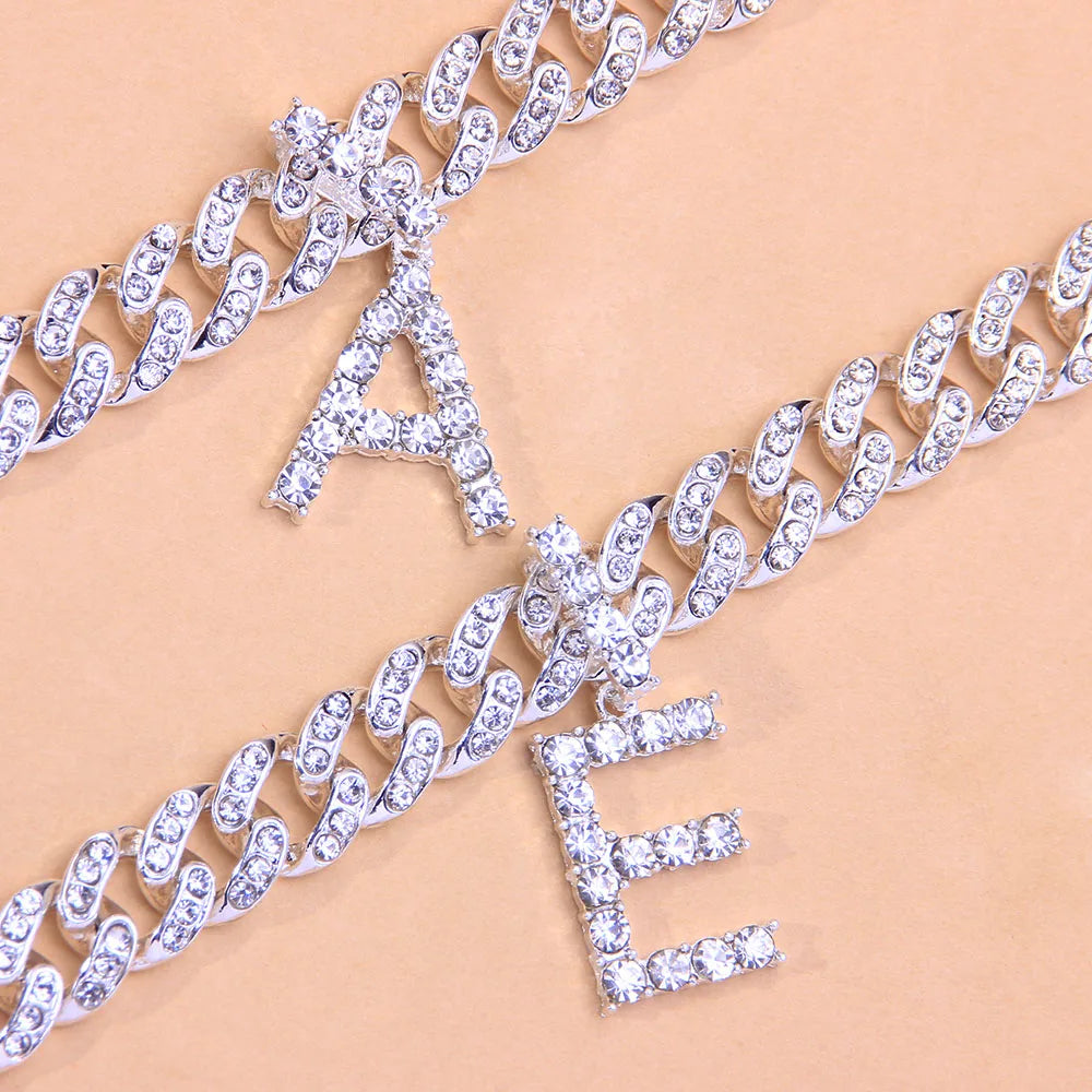 Pendant Crystal Anklet Bracelet Iced Out Jewelry